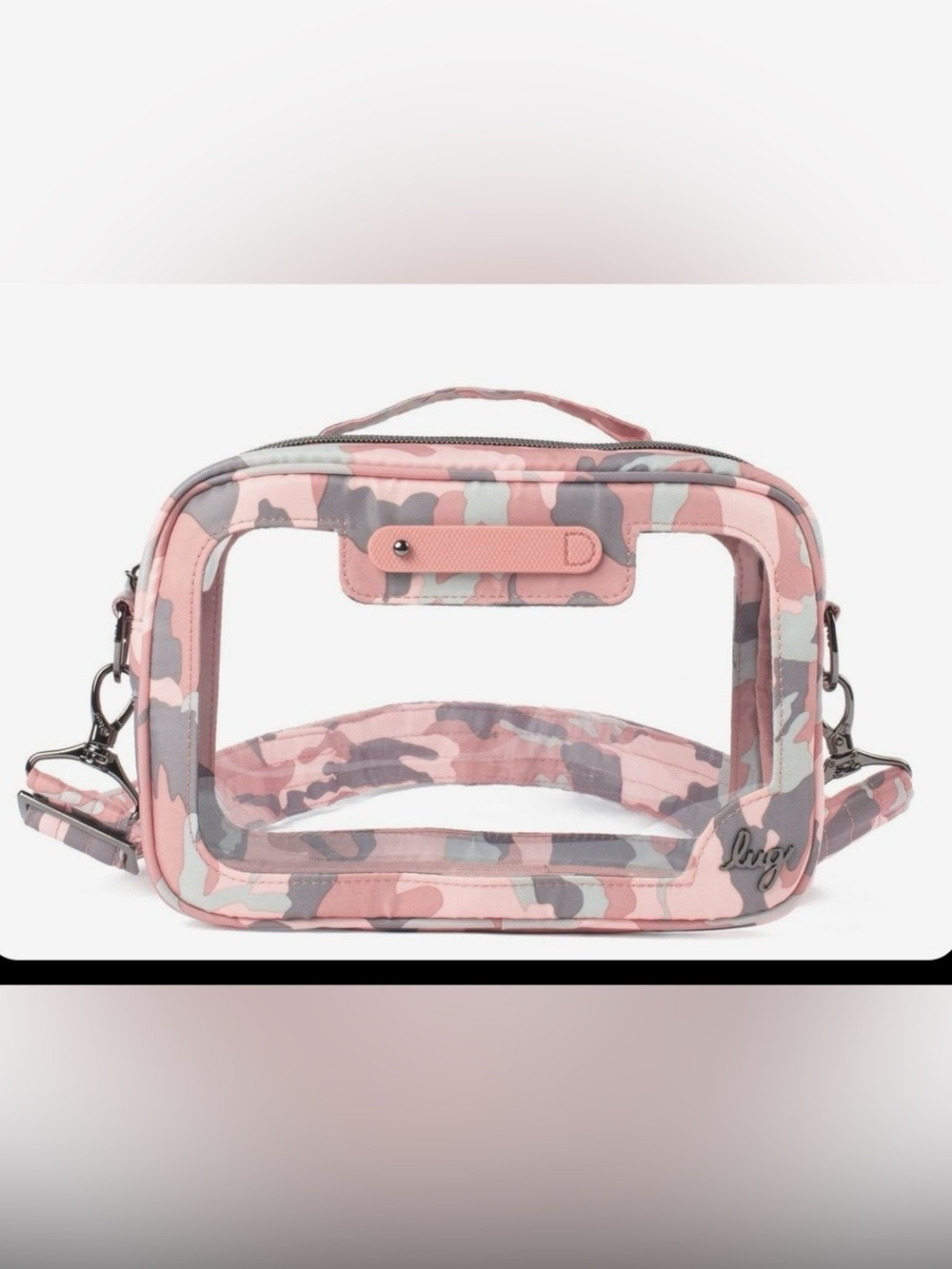 Lug Carriage Clear view Crossbody Travel Bag. Camo Rose. NWT